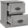Noční stolky 2 ks 39 x 39 x 47,5 cm kompozitní dřevo [816145] (Barva Bílá)