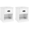 Noční stolky 2 ks 39 x 39 x 47,5 cm kompozitní dřevo [816139] (Barva Kouřový dub)