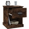 Noční stolky 2 ks 39 x 39 x 47,5 cm kompozitní dřevo [816139] (Barva Kouřový dub)