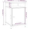 Noční stolky 2 ks 40 x 42 x 60 cm kompozitní dřevo [825870] (Barva Šedá sonoma)