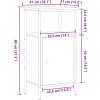 Noční stolky 2 ks 41 x 31 x 80 cm kompozitní dřevo [825928] (Barva Kouřový dub)