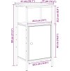 Noční stolky 2 ks 41 x 31 x 80 cm kompozitní dřevo [825928] (Barva Kouřový dub)