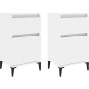 Noční stolky 2 ks 40 x 35 x 70 cm [819713] (Barva Bílá s vysokým leskem)