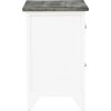 Noční stolky 2 ks se 2 zásuvkami [242041] (Barva Bílo-šedá)