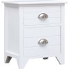 Noční stolky 2 ks se 2 zásuvkami [242041] (Barva Bílo-šedá)