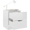 Noční stolky 2 ks 40 x 40 x 50 cm kompozitní dřevo [326734] (Barva Bílá a dub sonoma)