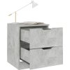 Noční stolky 2 ks 40 x 40 x 50 cm kompozitní dřevo [326734] (Barva Bílá a dub sonoma)