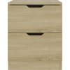 Noční stolky 2 ks 40 x 40 x 50 cm kompozitní dřevo [326734] (Barva Bílá a dub sonoma)