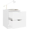 Noční stolky 2 ks 40 x 40 x 50 cm kompozitní dřevo [326734] (Barva Bílá a dub sonoma)