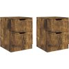 Noční stolky 2 ks 40 x 40 x 50 cm kompozitní dřevo [326734] (Barva Bílá a dub sonoma)