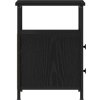 Noční stolky 2 ks 34x35,5x50 cm, z umělého dřeva [826014] (Barva Černá)