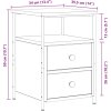 Noční stolky 2 ks 34x35,5x50 cm, z umělého dřeva [826014] (Barva Černá)