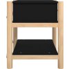 Noční stolky 2 ks 42 x 38 x 45 cm kompozitní dřevo [345657] (Barva Černá)