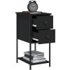 Noční stolky 2 ks 32 x 42 x 70 cm kompozitní dřevo [826094] (Barva Černá)