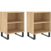 Noční stolky 2 ks 40 x 30 x 50 cm kompozitní dřevo [826809] (Barva Šedá sonoma)