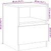 Noční stolky 2 ks 40 x 40 x 50 cm kompozitní dřevo [806172] (Barva černá s vysokým leskem)