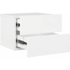 Noční stolek 40 x 30 x 30 cm kompozitní dřevo [801065] (Barva Bílá s vysokým leskem)