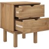 Noční stolek OTTA hnědý a bílý 45x39x57 cm masivní borovice [348577] (Barva Krémová a antracitová)