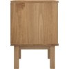 Noční stolek OTTA hnědý a bílý 45x39x57 cm masivní borovice [348577] (Barva Krémová a antracitová)