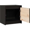 Noční stolek 40 x 30,5 x 40 cm masivní borové dřevo [808121] (Barva Černá)