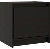 Noční stolek 40 x 30,5 x 40 cm masivní borové dřevo [808121] (Barva Černá)