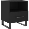 Noční stolek 40 x 35 x 47,5 cm kompozitní dřevo [827486] (Barva Černá)