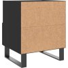 Noční stolek 40 x 35 x 47,5 cm kompozitní dřevo [827486] (Barva Černá)