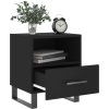 Noční stolek 40 x 35 x 47,5 cm kompozitní dřevo [827486] (Barva Černá)