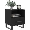 Noční stolek 40 x 35 x 47,5 cm kompozitní dřevo [827486] (Barva Černá)