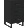 Noční stolek 40 x 40 x 66 cm kompozitní dřevo [827685] (Barva Černá)
