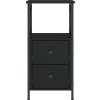 Noční stolek 34 x 35,5 x 70 cm kompozitní dřevo [825943] (Barva Černá)