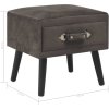 Noční stolek 40 x 35 x 40 cm samet [247542] (Barva Šedá)