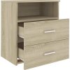 Noční stolek 50 x 32 x 60 cm [803280] (Barva Betonová šedá)
