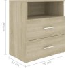 Noční stolek 50 x 32 x 60 cm [803280] (Barva Betonová šedá)