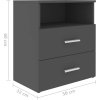 Noční stolek 50 x 32 x 60 cm [803280] (Barva Betonová šedá)