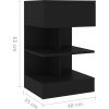 Bedside Cabinet 40x35x65 cm dřevotříska [808650] (Barva Černá)