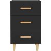 Noční stolek 40 x 40 x 66 cm kompozitní dřevo [812079] (Barva Černá)