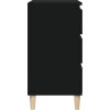 Noční stolek 40 x 35 x 70 cm kompozitní dřevo [819661] (Barva Černá)