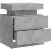 Noční stolek 45 x 35 x 52 cm kompozitní dřevo [326851] (Barva Šedá)