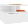 Nástěnný noční stolek 40x31x27 cm kompozitní dřevo [800405] (Barva Bílá)