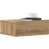 Plovoucí noční stolek 40x30x15 cm kompozitní dřevo [800312] (Barva dub sonoma)