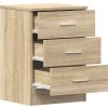 Noční stolek 38 x 35 x 56 cm dřevotříska [800456] (Barva dub sonoma)