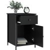 Noční stolek 40 x 42 x 60 cm kompozitní dřevo [825903] (Barva Černá)