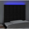Čelo postele s LED 80x5x118/128 cm textil [3122833] (Barva Tmavě šedá)