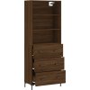 Skříň highboard 69,5 x 34 x 180 cm kompozitní dřevo [3189382] (Barva Černá)