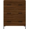 Skříň highboard 69,5 x 34 x 180 cm kompozitní dřevo [3189382] (Barva Černá)
