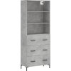 Skříň highboard 69,5 x 34 x 180 cm kompozitní dřevo [3189382] (Barva Černá)