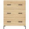 Skříň highboard 69,5 x 34 x 180 cm kompozitní dřevo [3189382] (Barva Černá)