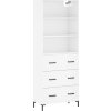 Skříň highboard 69,5 x 34 x 180 cm kompozitní dřevo [3189382] (Barva Černá)