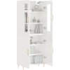 Skříň highboard 69,5 x 34 x 180 cm kompozitní dřevo [3198201] (Barva Bílá)